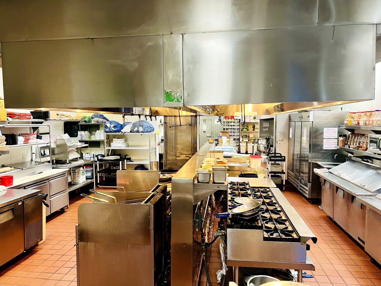 Commercial kitchen at Mint Indian Bistro for large-scale catering prep