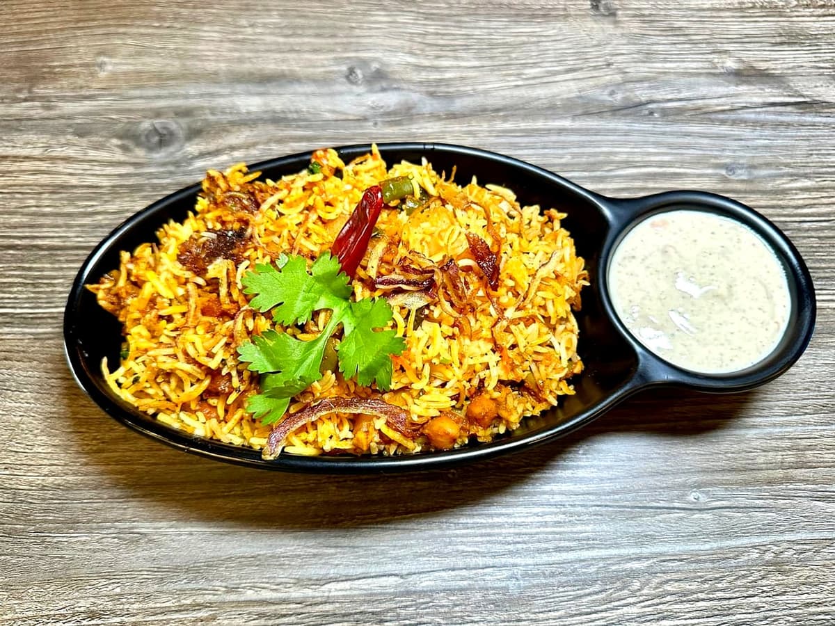 Vegetable Biryani at Mint Indian Bistro Las Vegas