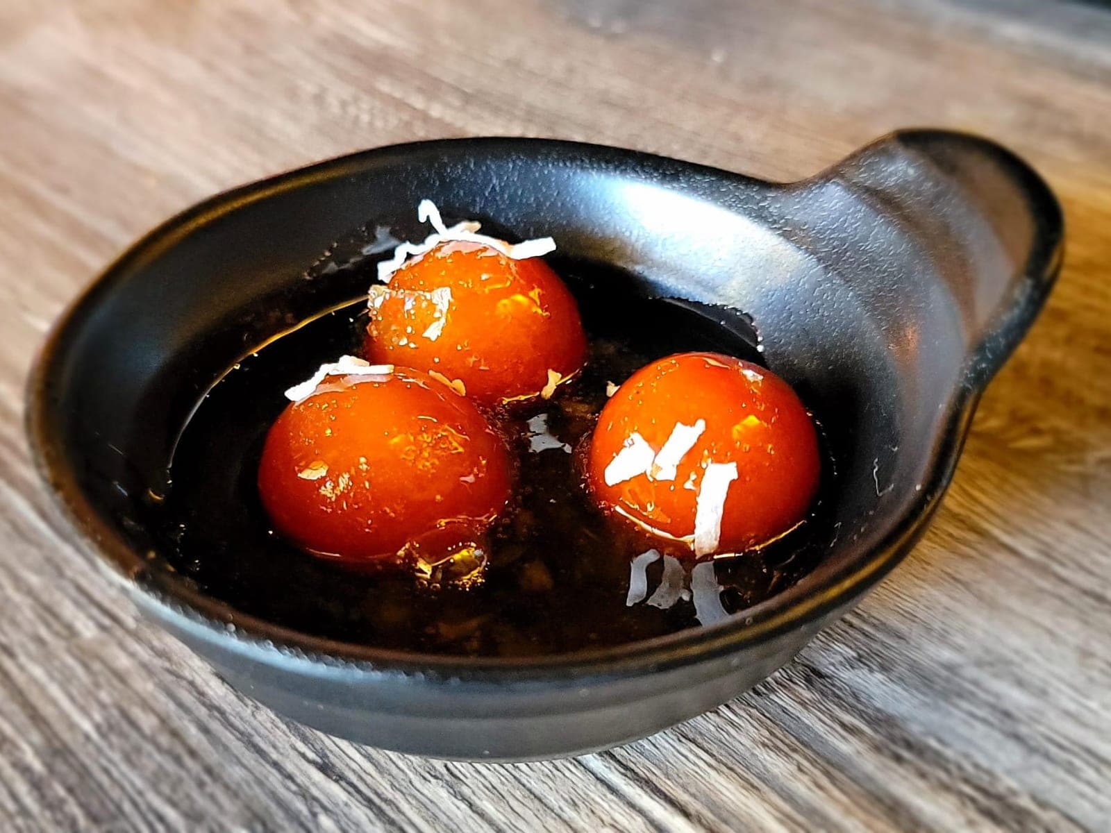 Gulab jamun at Mint Indian Bistro