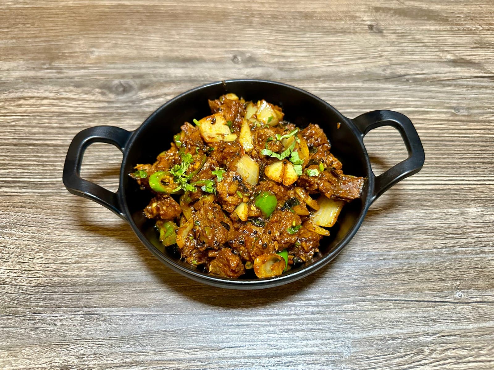 Lamb stir fry at Mint Indian Bistro