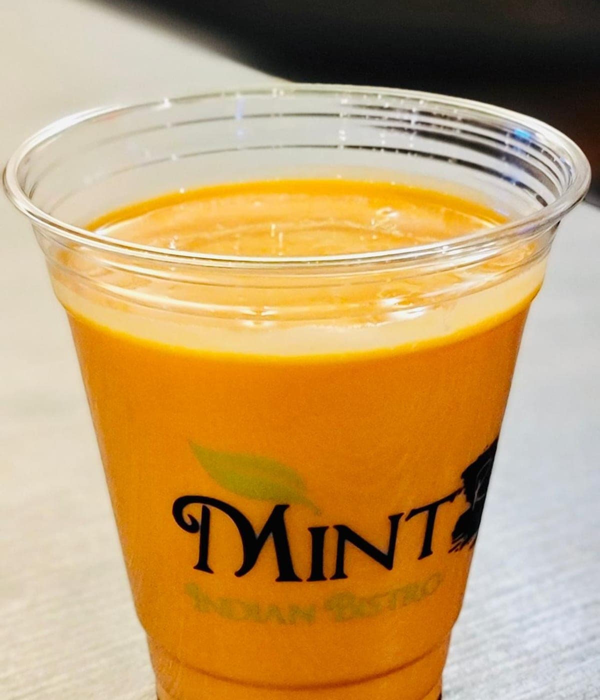 Mango lassi from the Lassi Bar at Mint Indian Bistro